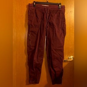 Women's Sonoma Goods For Life® Mid-Rise Utility Jogger Pants, maroon, size 6